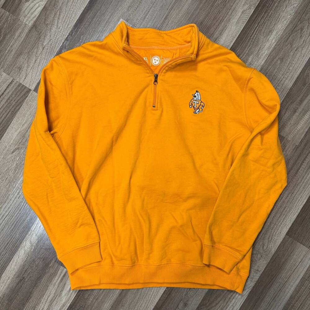 Tennessee Volunteers Vols Men’s XL Quarter Zip Pullover Smokey Logo Orange NCAA